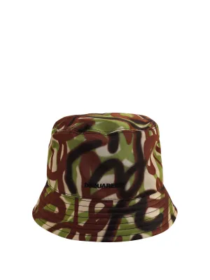 Dsquared2 Camouflage Print Bucket Hat
