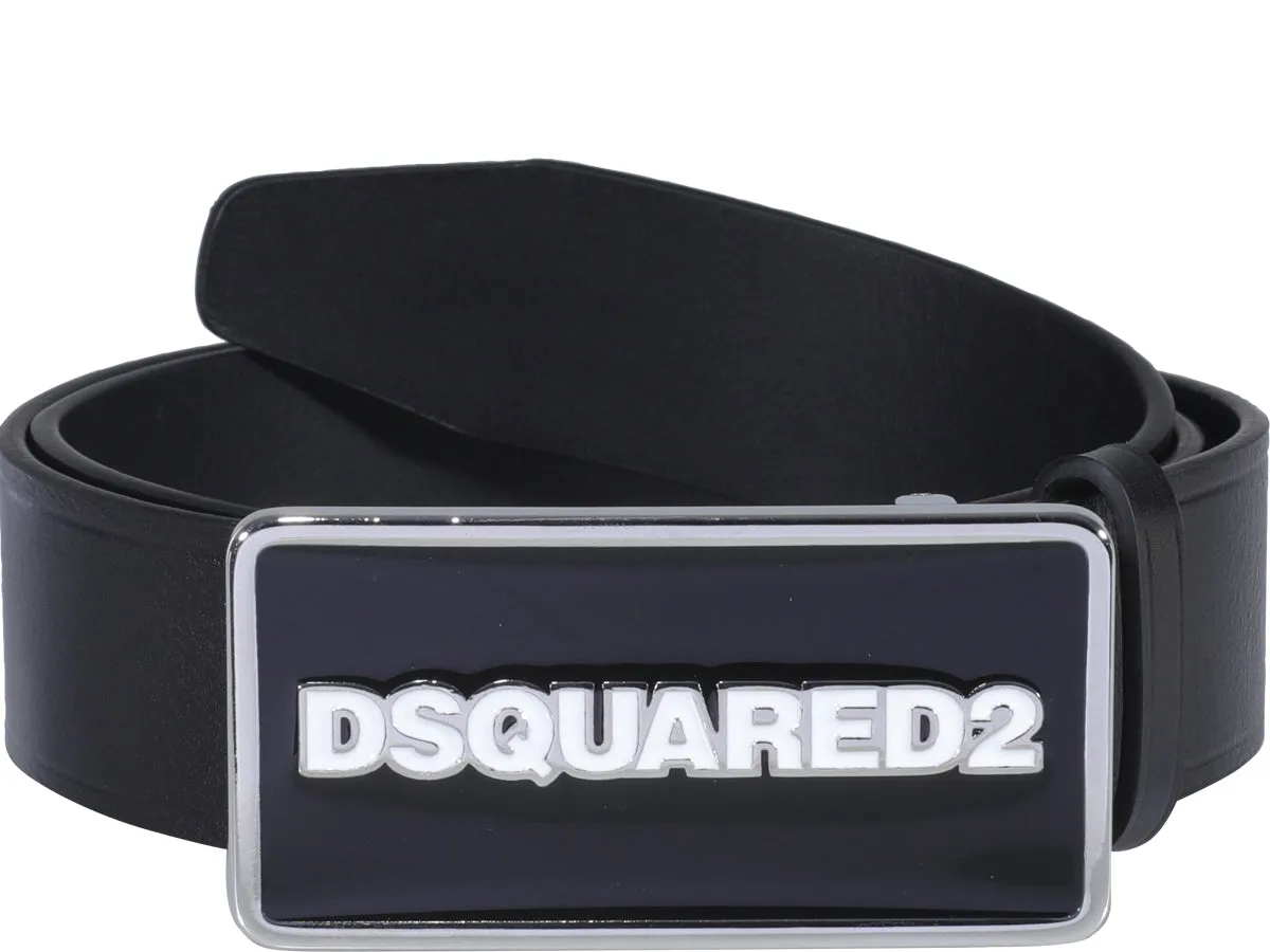 Dsquared2 Logo Plaque Buckle Belt