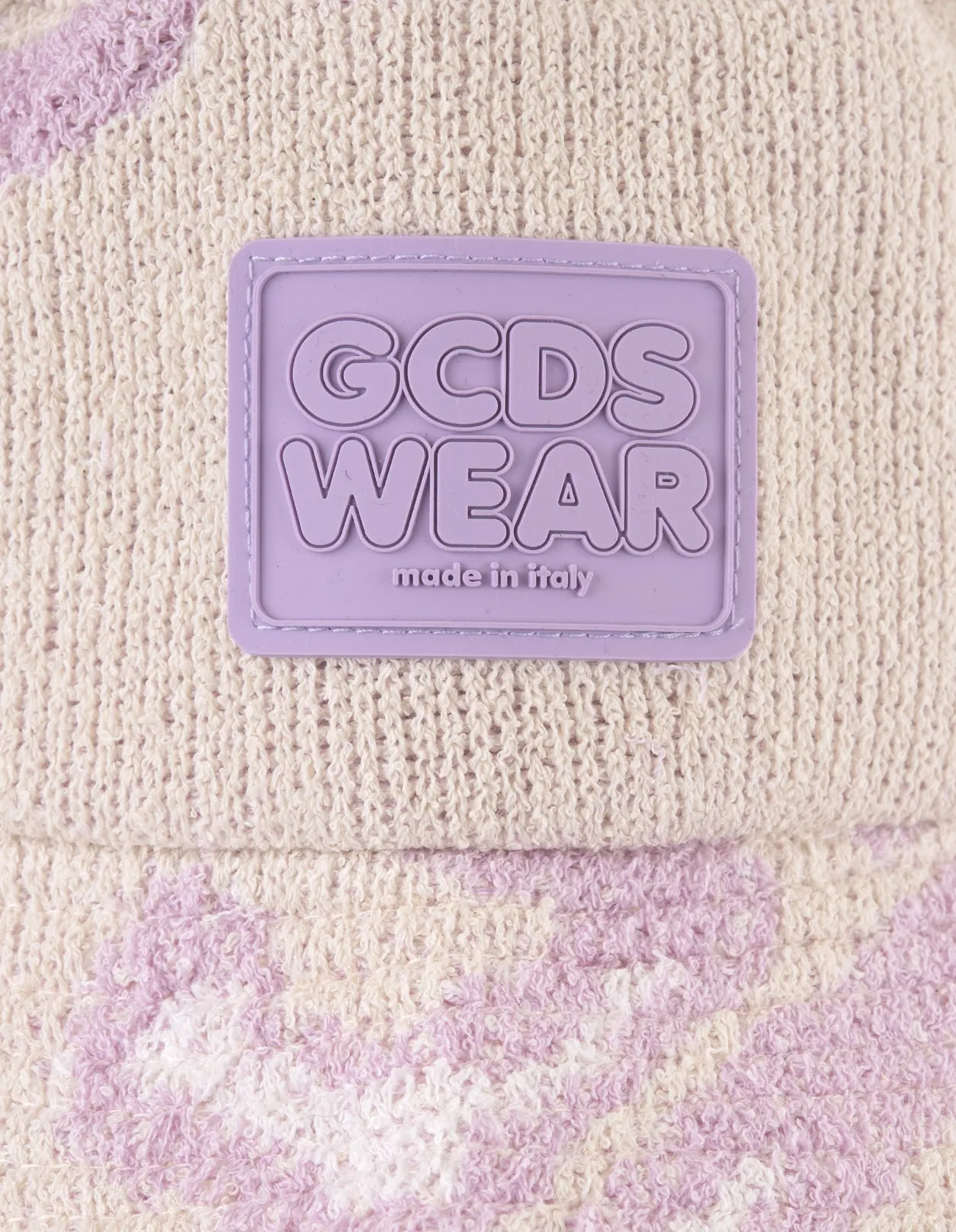 GCDS Logo Patch Knitted Bucket Hat