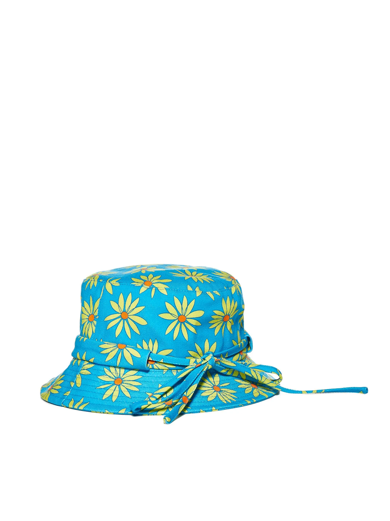 Jacquemus Floral Printed Side Tied Bucket Hat