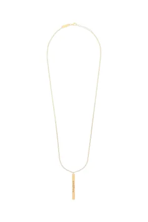 Maison Margiela Logo Engraved Pendant Necklace