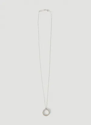 Maison Margiela Ring Pendant Logo Engraved Necklace