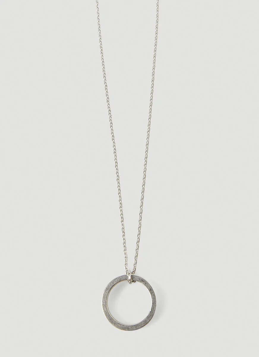 Maison Margiela Ring Pendant Logo Engraved Necklace