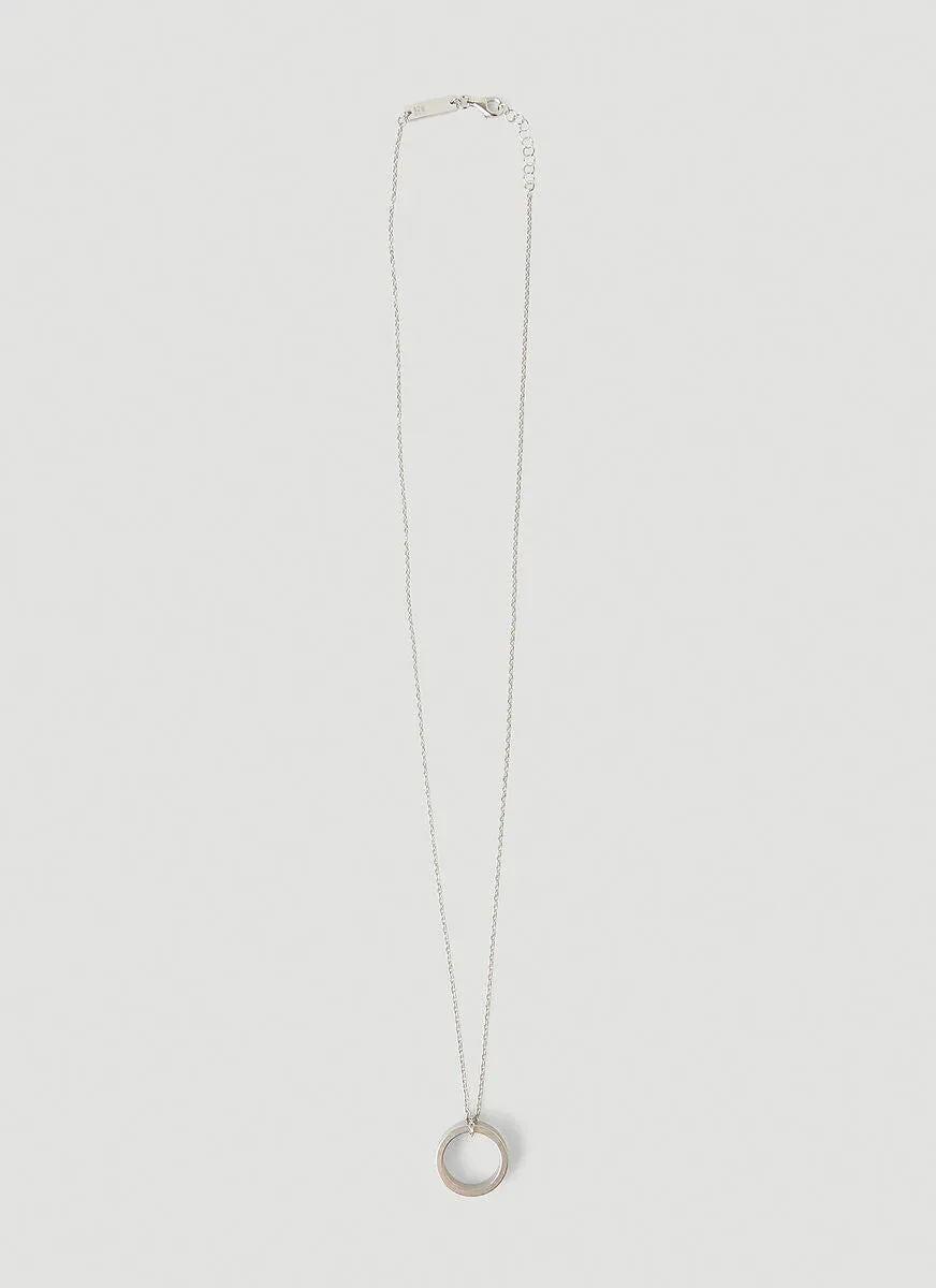 Maison Margiela Ring Pendant Logo Engraved Necklace