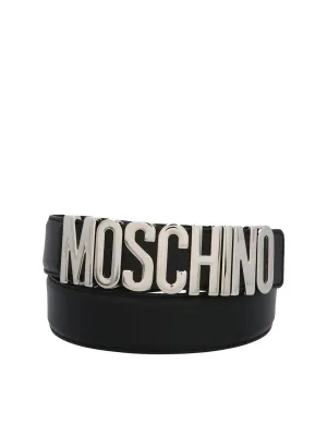 Moschino Logo Lettering Buckle Belt