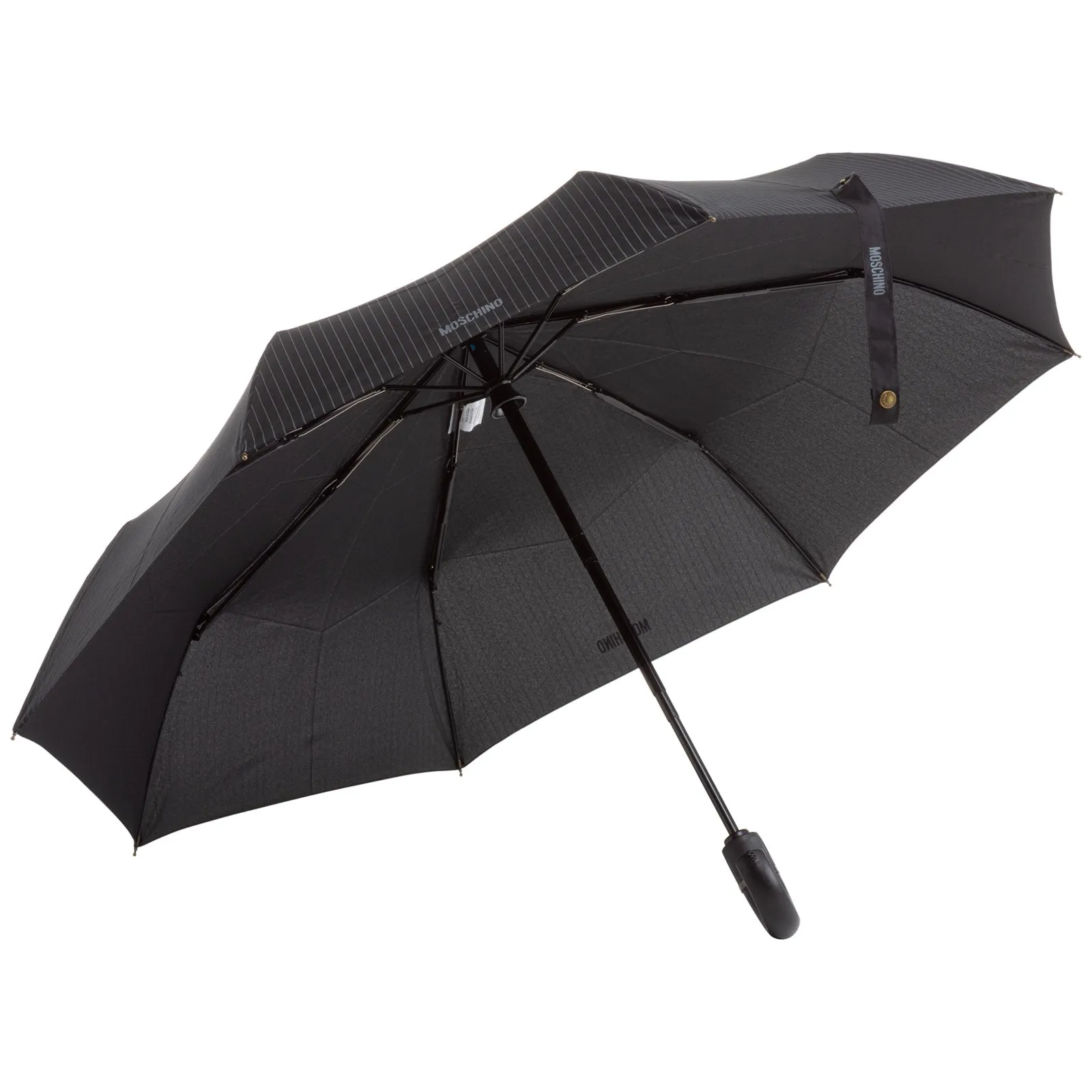 Moschino Striped Compact Umbrella