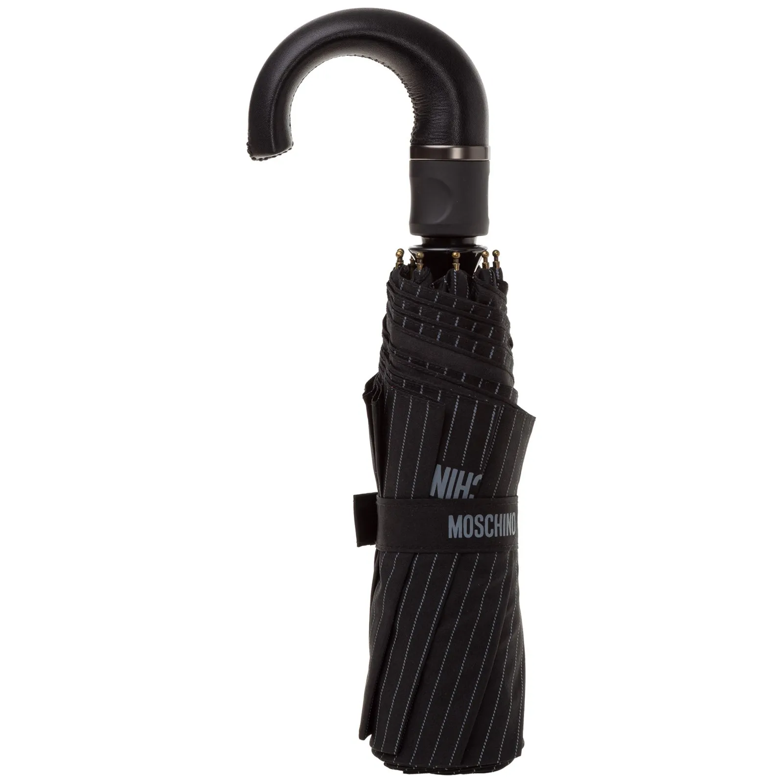Moschino Striped Compact Umbrella
