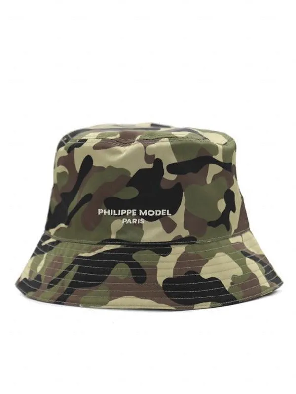 Philippe Model Paris Logo Embroidered Bucket Hat
