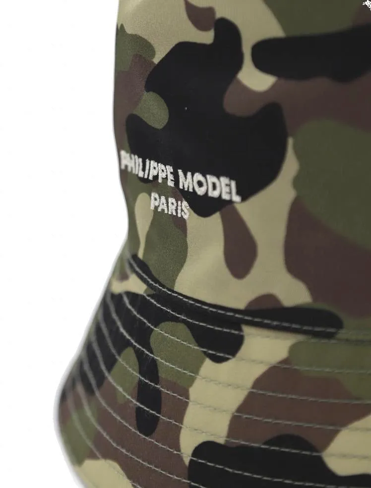 Philippe Model Paris Logo Embroidered Bucket Hat