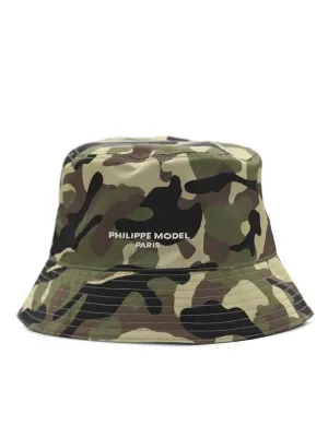 Philippe Model Paris Logo Embroidered Bucket Hat