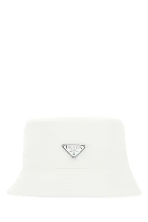 Prada Drill Logo Plaque Bucket Hat