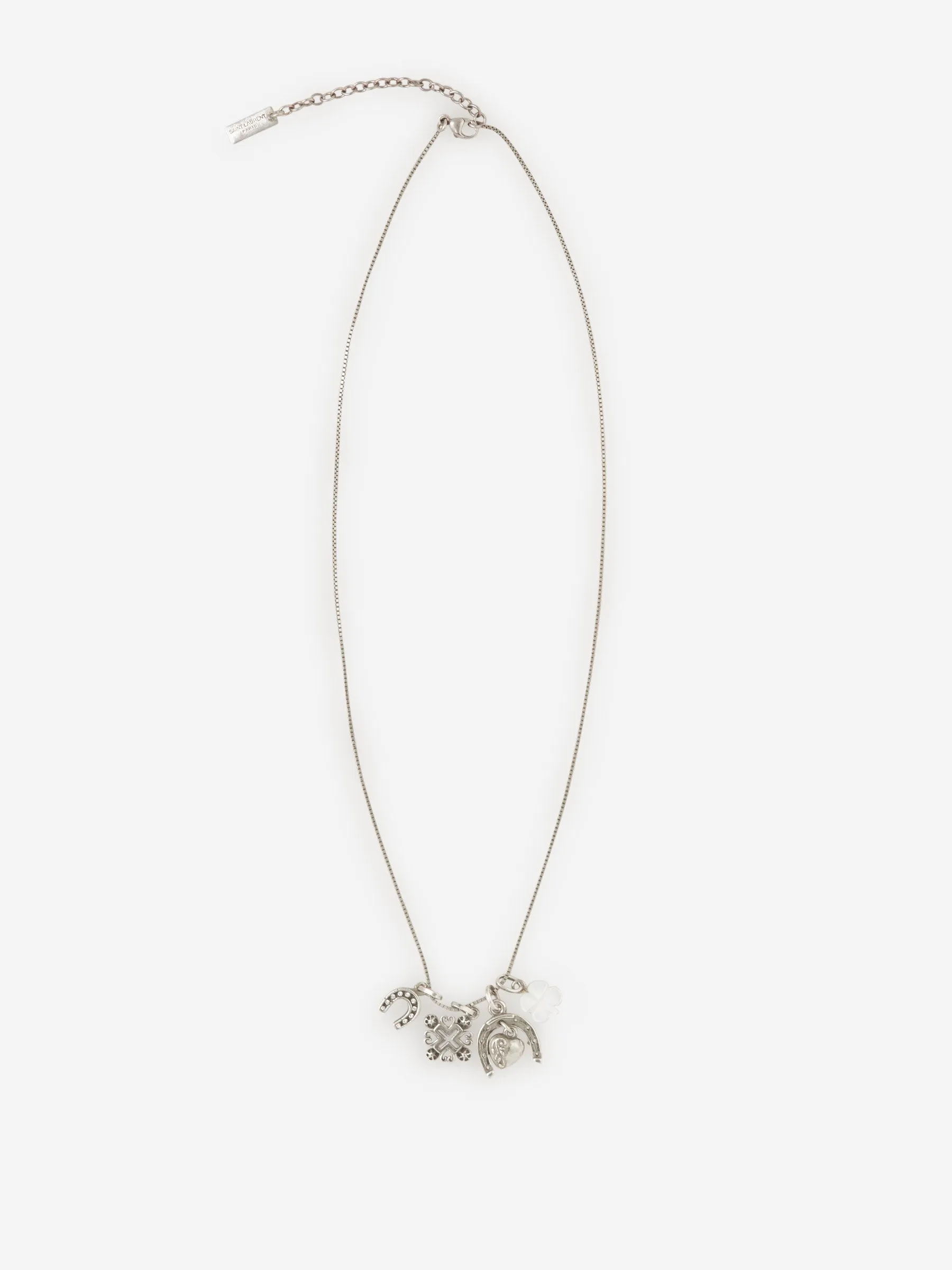 Saint Laurent Embellished Chained Necklace