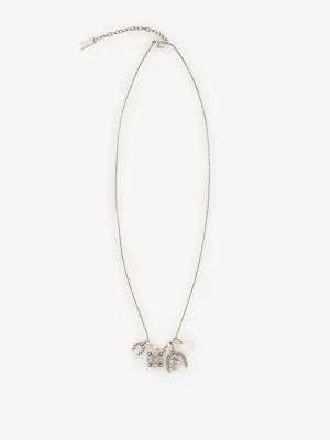 Saint Laurent Embellished Chained Necklace