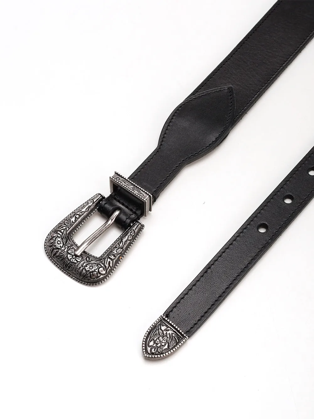 Saint Laurent Engraved Buckle Belt