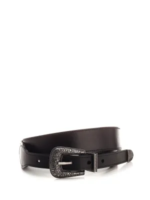 Saint Laurent Engraved Buckle Belt