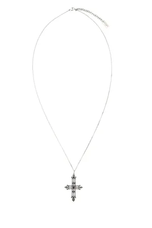 Saint Laurent Long Romantic Cross Charm Necklace
