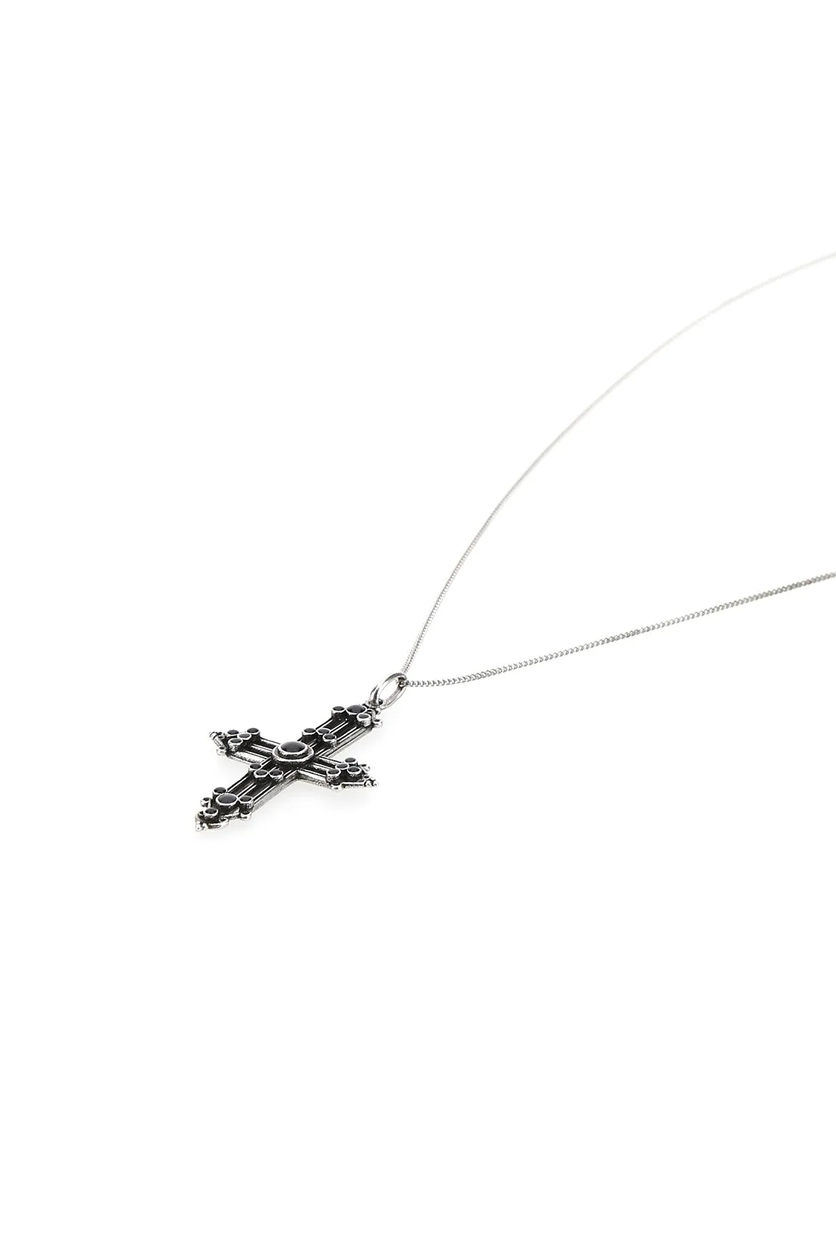 Saint Laurent Long Romantic Cross Charm Necklace