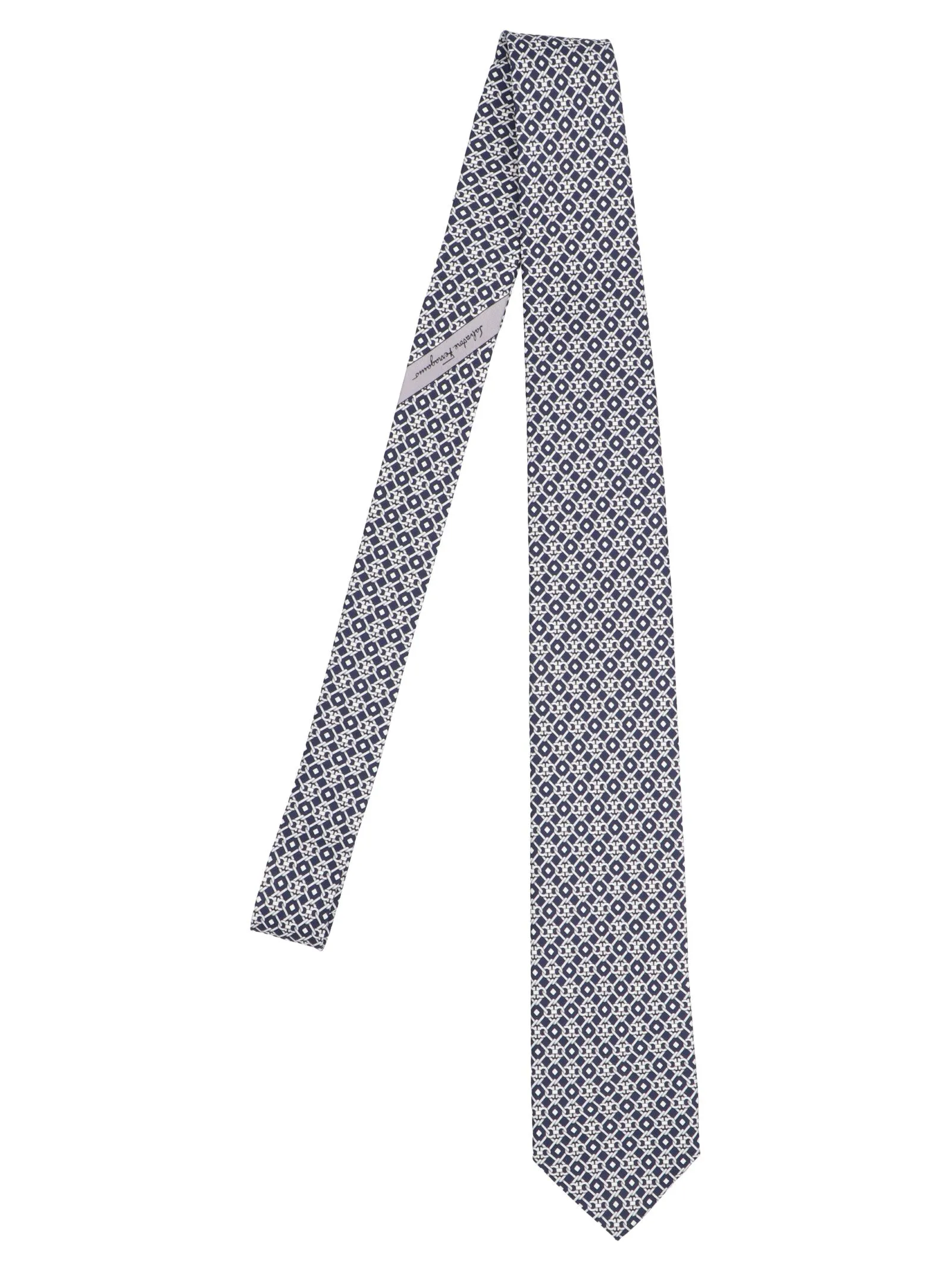 Salvatore Ferragamo Logo Patch Pointed Tip Tie