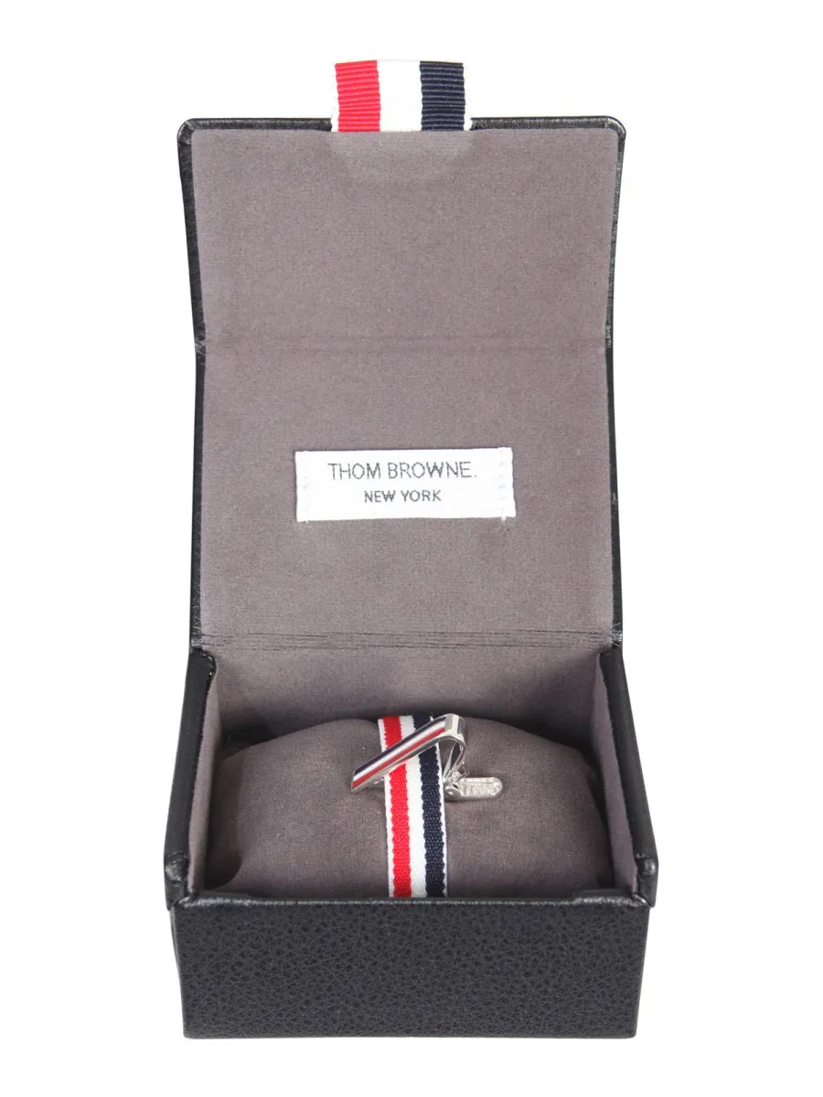 Thom Browne RWB Detailed Logo Engraved Tie Clip