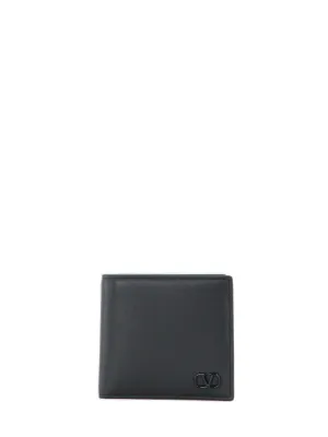 Valentino VLogo Plaque Wallet