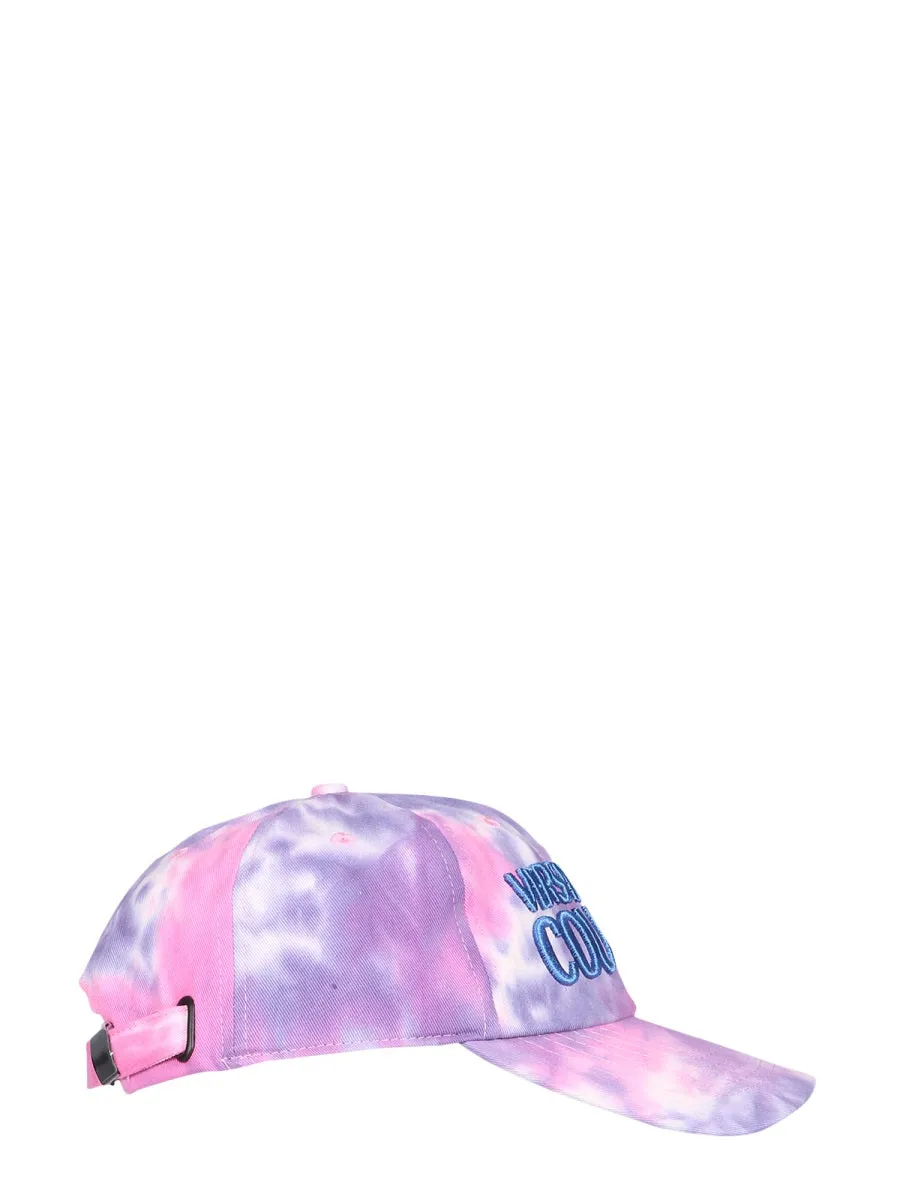 Versace Jeans Couture Logo Embroidered Tie-dye Baseball Cap