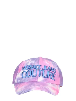 Versace Jeans Couture Logo Embroidered Tie-dye Baseball Cap