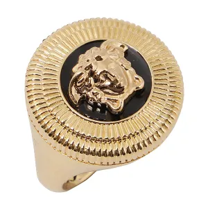 Versace Medusa-Plaque Logo Detailed Ring