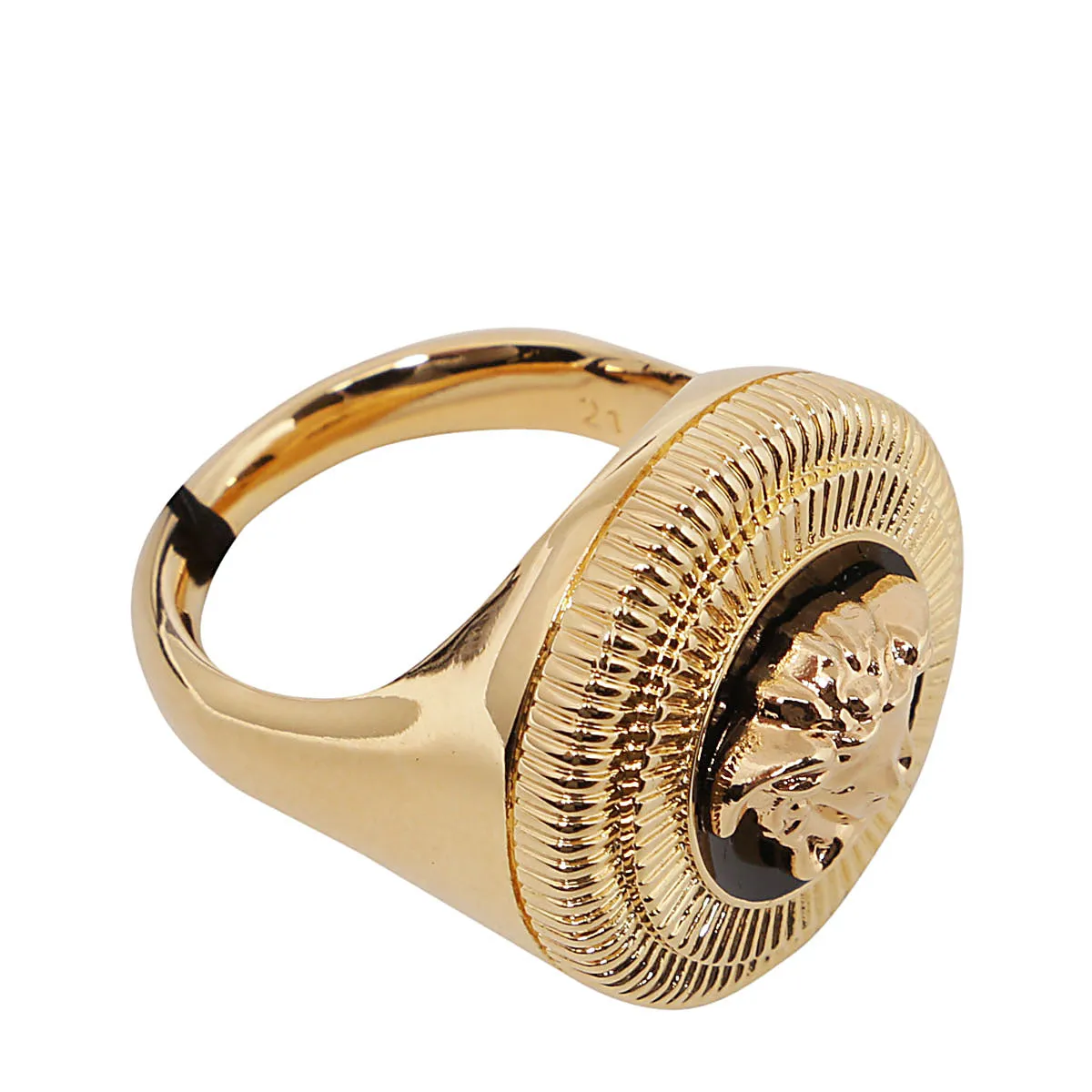 Versace Medusa-Plaque Logo Detailed Ring