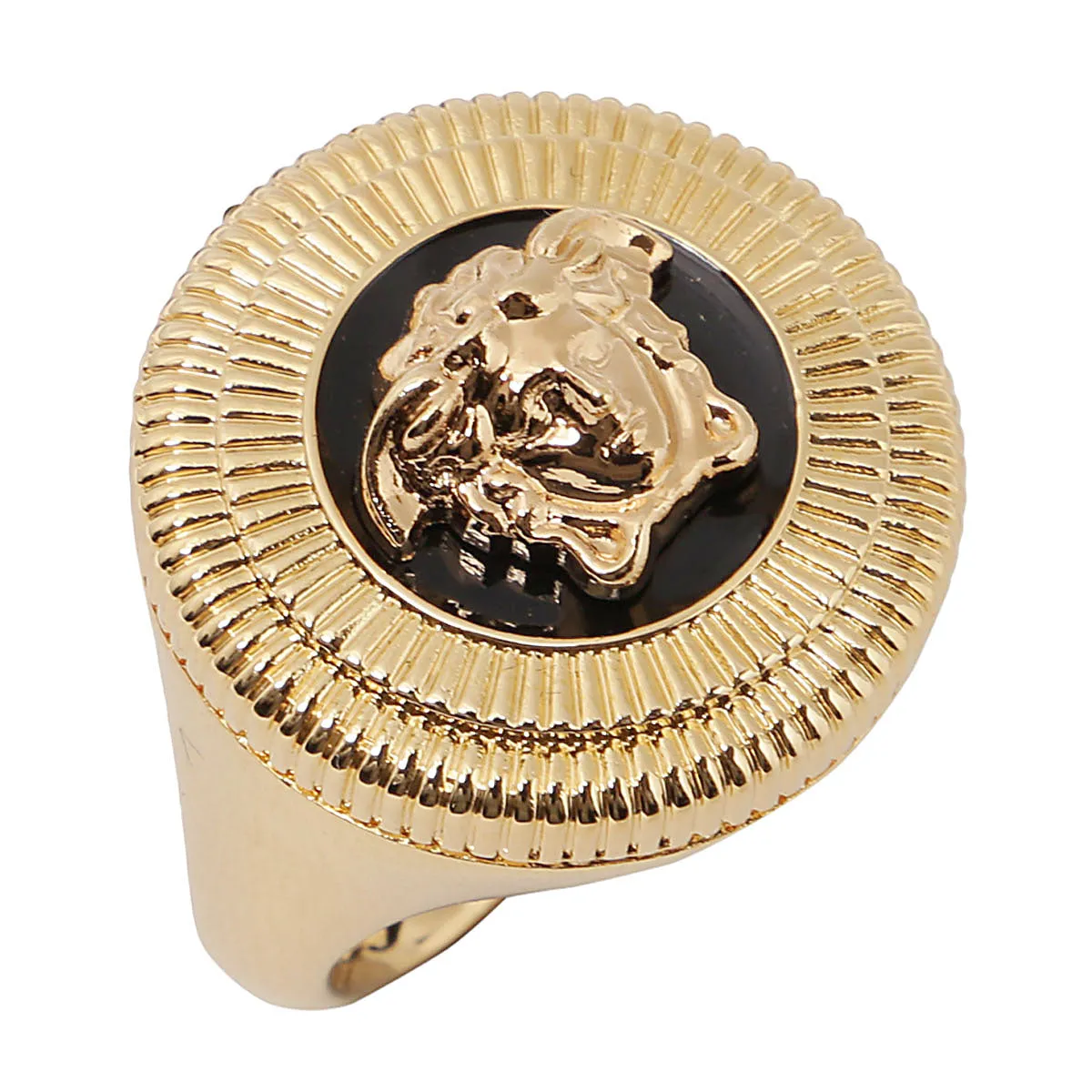 Versace Medusa-Plaque Logo Detailed Ring