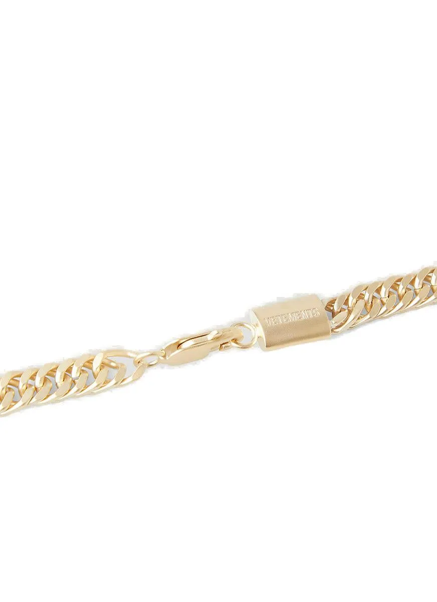 Vetements Gothic Logo Pendant Necklace