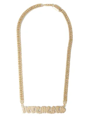 Vetements Gothic Logo Pendant Necklace