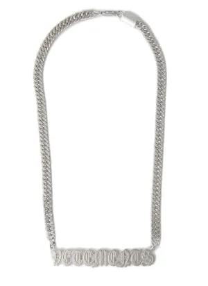 Vetements Gothic Logo Pendant Necklace