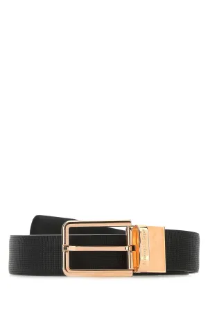Z Zegna Logo Embossed Buckle Belt
